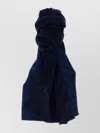 Berluti Abstract Pattern Scarf Fringed Edges In Blue