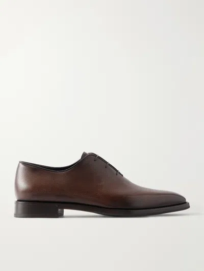 Berluti Alessandro Demesure Leather Oxford Shoes In Brown