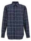 Berluti Blue Alessandro Scritto Checks Shirt In Blue