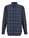 Berluti Blue Alessandro Scritto Checks Shirt In Blue