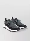 Berluti Breathable Textile And Leather Sneakers With Sole In Black