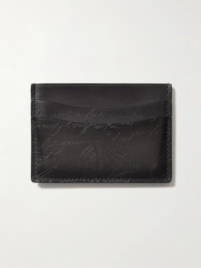 Berluti Scritto Venezia Leather Cardholder In Black
