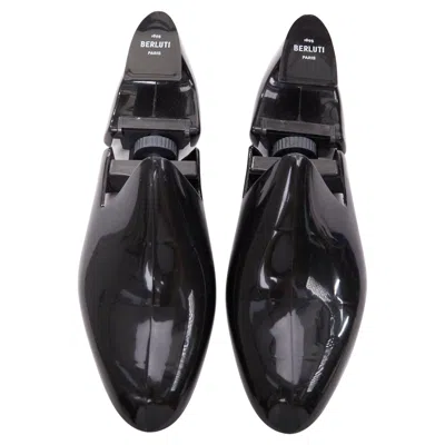 Pre-owned Berluti Black Glossy Plastic White Logo Foldable Shoe Tree Shape Holder Eu39-40