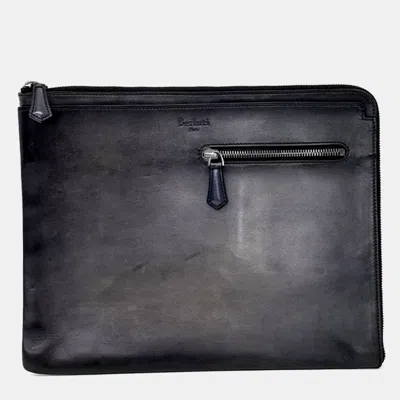 Pre-owned Berluti Black Leather Clutch