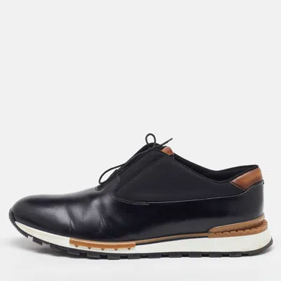 Pre-owned Berluti Black Leather Fast Track Low Top Sneakers Size 46