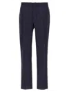 Berluti Straight Leg Wool Blend Pants With Elastic Waistband In Blue