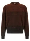 Berluti Ribbed Knit Sweater Textured Fabric In Burgundy