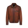 Berluti Patina 1 Jour Leather Jacket In Brown