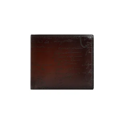 BERLUTI BERLUTI CALF LEATHER NEO VENEZIA WRITTEN WALLET