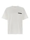 Berluti Leather-trim Crewneck T-shirt In White