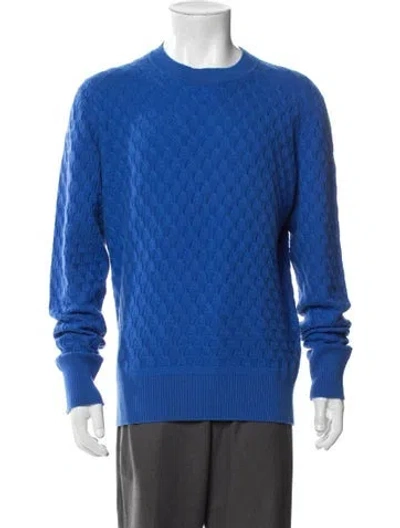 Pre-owned Berluti Cashmere Crew Neck Pullover In Blue