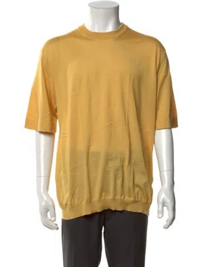 Pre-owned Berluti Cashmere Crew Neck Pullover In Yellow