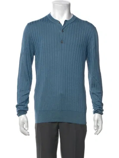 Pre-owned Berluti Cashmere Long Sleeve Shirt In Blue