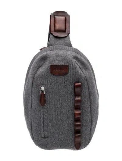 Pre-owned Berluti Cashmere Sling Bag In Grey