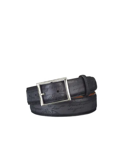 Berluti Classic Belt In Blue