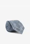 Berluti Classic Scritto Tie In Gray