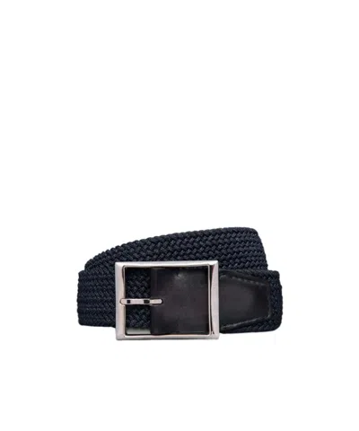 Berluti Classic Tressee Belt In Navy Blue