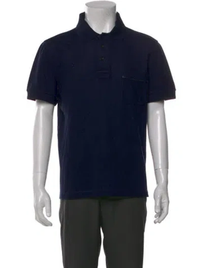 Pre-owned Berluti Collar Short Sleeve Polo Shirt In Blue
