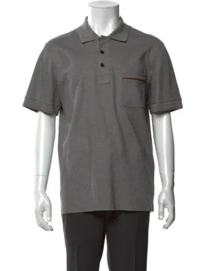 Pre-owned Berluti Collar Short Sleeve Polo Shirt In Grey