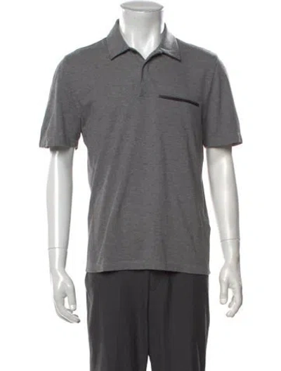 Pre-owned Berluti Collar Short Sleeve Polo Shirt In Grey