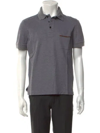 Pre-owned Berluti Collar Short Sleeve Polo Shirt In Grey