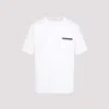 Berluti Leather-trim Crewneck T-shirt In White