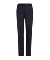 Berluti Straight Leg Wool Blend Pants With Elastic Waistband In Black