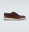 Berluti Fast Track Venezia Leather Sneakers In Brown