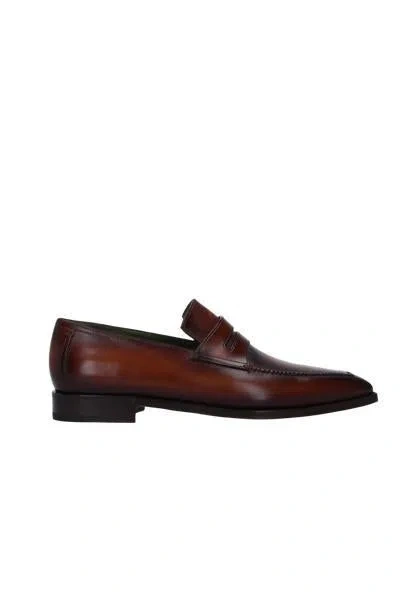 Berluti Flat Shoes In Burgundy