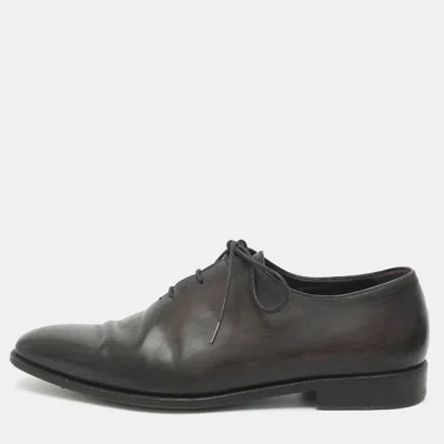 Pre-owned Berluti Galet Size 43 Black/brown Leather Oxfords