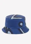 Berluti Abstract Scritto Bucket Hat In Blue