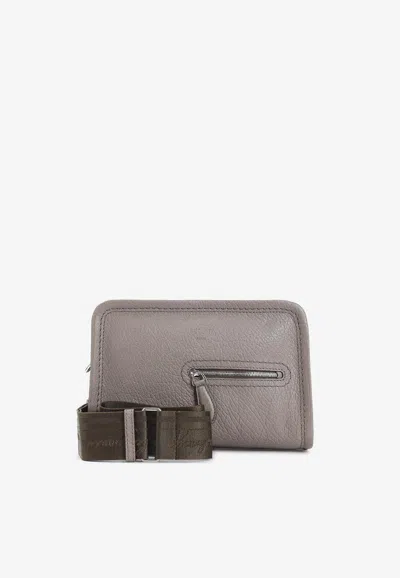Berluti Grained Leather Messenger Bag In Brown