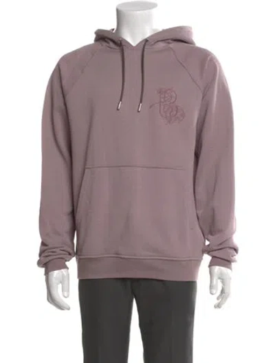 Pre-owned Berluti Graphic Print Crew Neck Hoodie In Purple