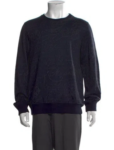 Pre-owned Berluti Graphic Print Crew Neck Pullover In Neutrals