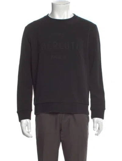 Pre-owned Berluti Graphic Print Crew Neck T-shirt In Gray