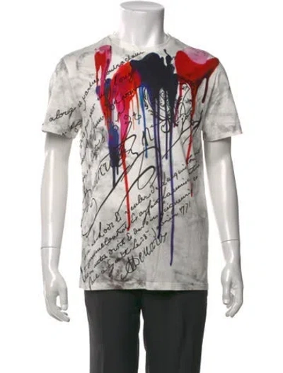 Pre-owned Berluti Graphic Print Crew Neck T-shirt In Neutral