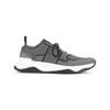 Berluti Gray Shadow Leather-trimmed Sneakers With Sock-like Fit In Gray