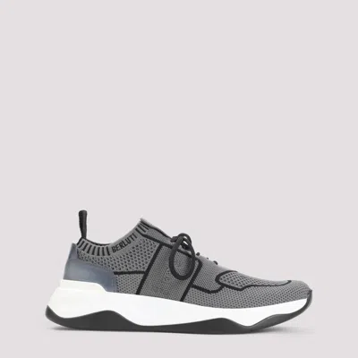 Berluti Grey Round Toe Sneakers In Gray