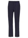 Berluti Straight Leg Wool Blend Pants With Elastic Waistband In Blue