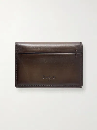 Berluti Imbuia Gaspard Venezia Leather Cardholder In Green