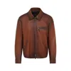 Berluti Patina 1 Jour Leather Jacket In Brown