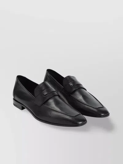 Berluti Kangaroo Leather Loafer Squared Toe In Black