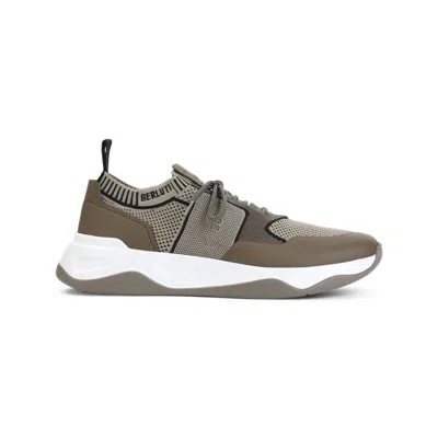 Berluti Logo Low-top Sneakers In Brown