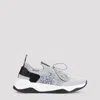 Berluti Light Grey Mesh Knit Scritto Sneakers In Light Grey
