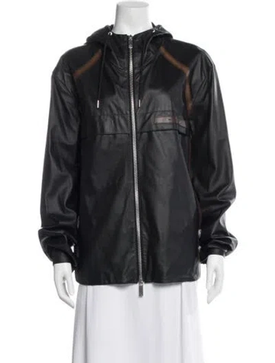 Pre-owned Berluti Lambskin Moto Jacket In Black