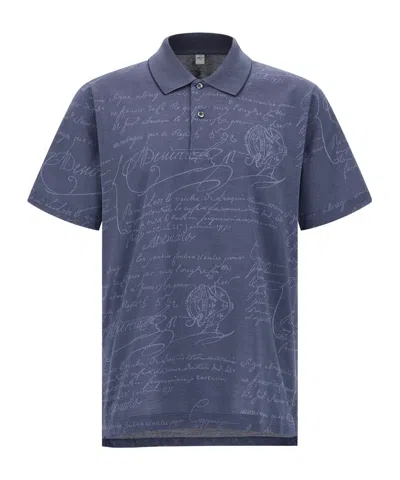 BERLUTI LAPEL SHORT-SLEEVED POLO SHIRT