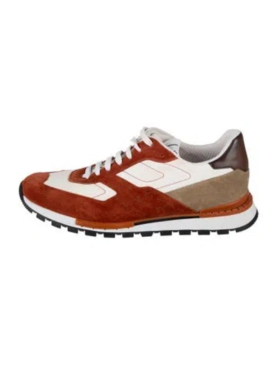 Pre-owned Berluti Leather Athletic Sneakers In Brown