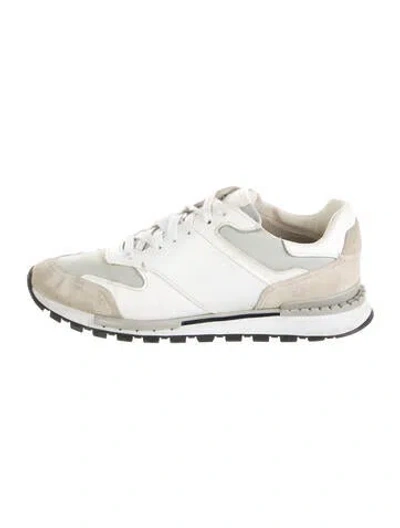 Pre-owned Berluti Leather Athletic Sneakers In White