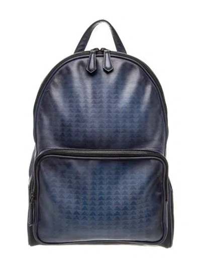 Pre-owned Berluti Leather Backpack In Purple