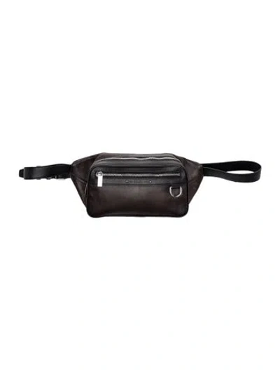 Pre-owned Berluti Leather Belt Bag In Black